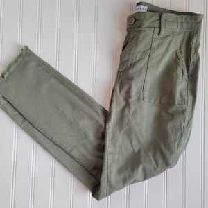 Loft green skinnies high waist stretch jeans